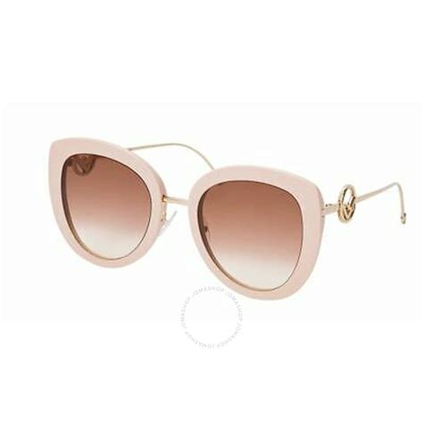 Fendi Brown Gradient Ladies Sunglasses FF .